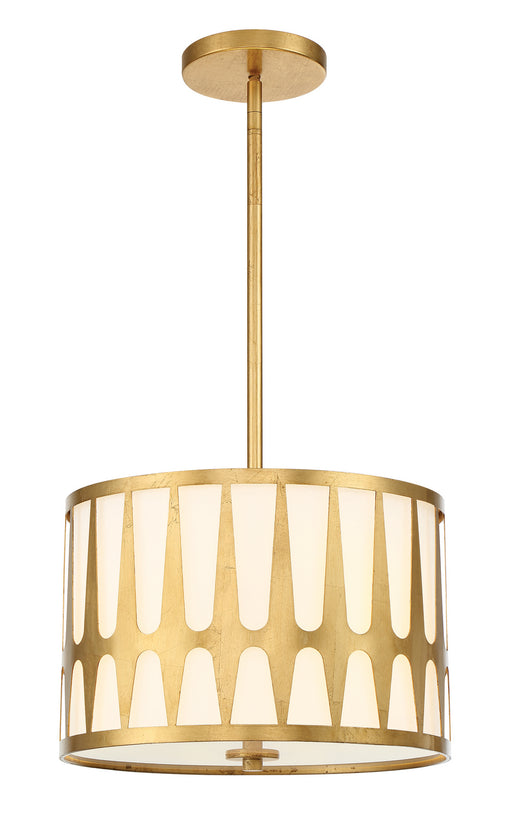 Royston 3-Light Pendant in Antique Gold by Crystorama - MPN ROY-803-GA