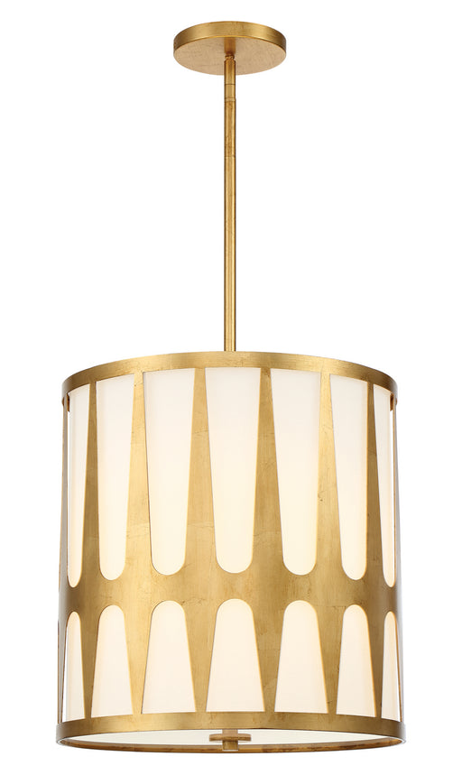 Royston 4-Light Pendant in Antique Gold by Crystorama - MPN ROY-805-GA