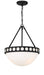 Kirby 3-Light Chandelier in Black Forged by Crystorama - MPN KIR-B8105-BF