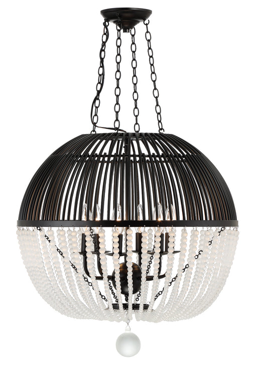 Duval 6-Light Pendant in Matte Black by Crystorama - MPN DUV-626-MK