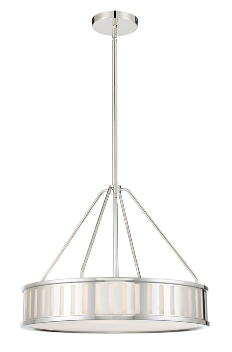 Kendal 4-Light Pendant in Polished Nickel by Crystorama - MPN KEN-8304-PN