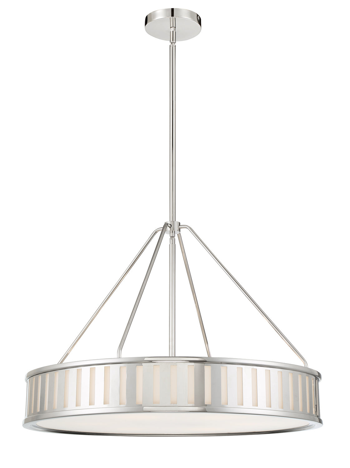Kendal 6-Light Pendant in Polished Nickel by Crystorama - MPN KEN-8306-PN