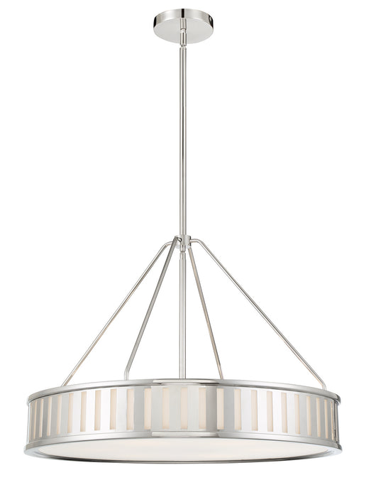 Kendal 6-Light Pendant in Polished Nickel by Crystorama - MPN KEN-8306-PN