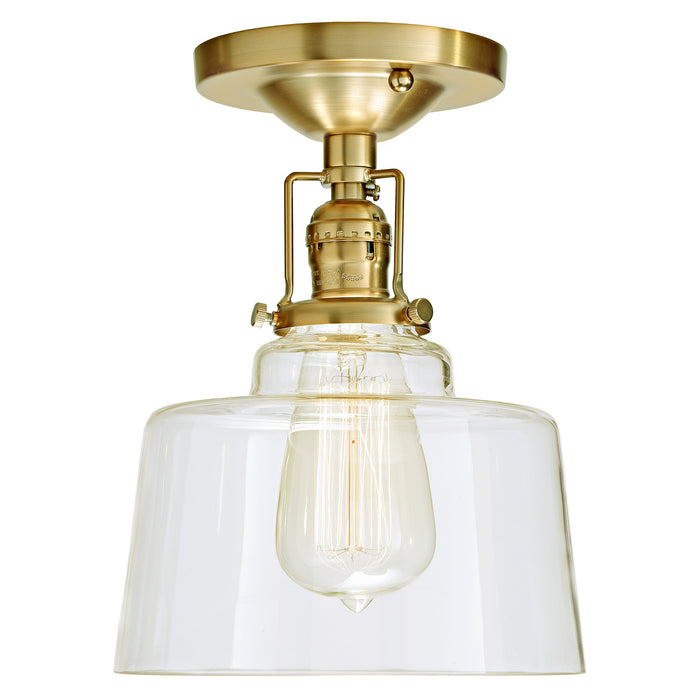 Central Park 1-Light Raya Ceiling Mount  in Satin Brass