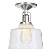Central Park 1-Light Raya Ceiling Mount  in Satin Nickel