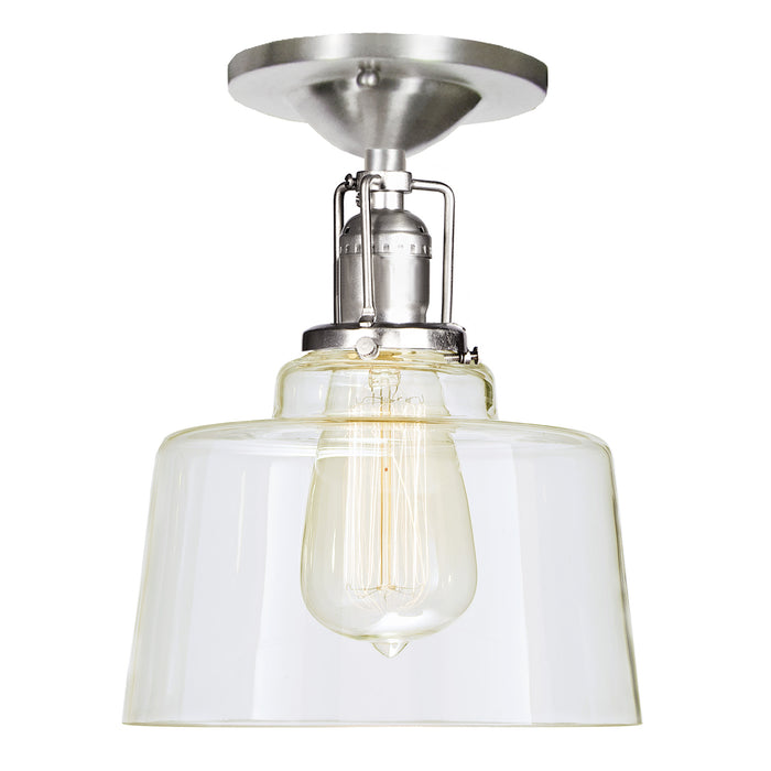 Central Park 1-Light Raya Ceiling Mount  in Satin Nickel