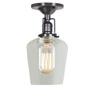 Central Park 1-Light Ceiling Mount with 4" Glass Shade in Gun Metal