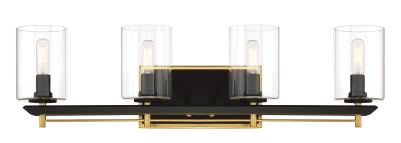 Sable Point Four Light Bath Bar in Sand Coal And Honey Gold