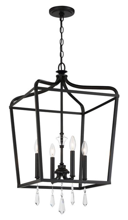 Laurel Estate Four Light Foyer Pendant in Coal