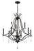 Laurel Estate Nine Light Chandelier in Coal