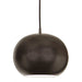Kacey 1-Light Large Catamount Pendant with White Inside in Oil rubbed bronze