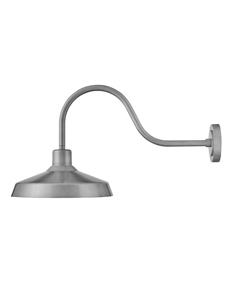 Forge Medium Wall Mount Lantern in Antique Brushed Aluminum