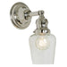 Central Park 1-Light Wall Sconce with 4" Glass Shade in Polished Nickel