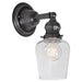 Central Park 1-Light Wall Sconce with 4" Glass Shade in Gun Metal