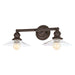 Central Park 2-Light Angelique Bathroom Wall Sconce in Oil rubbed bronze