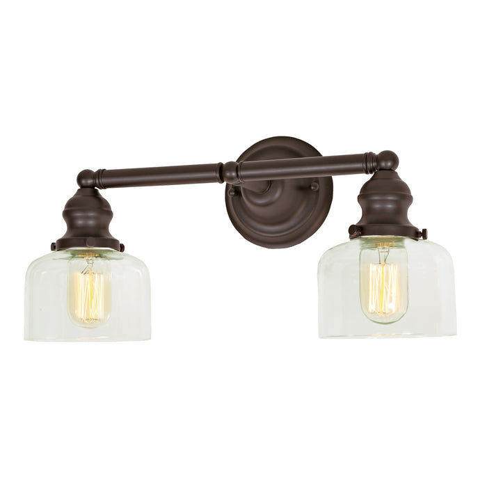 Central Park 2-Light Wrenley Bathroom Wall Sconce in Oil rubbed bronze