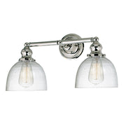 Central Park 2-Light Vida Bathroom Wall Sconce in Polished Nickel