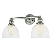 Central Park 2-Light Vida Bathroom Wall Sconce in Polished Nickel