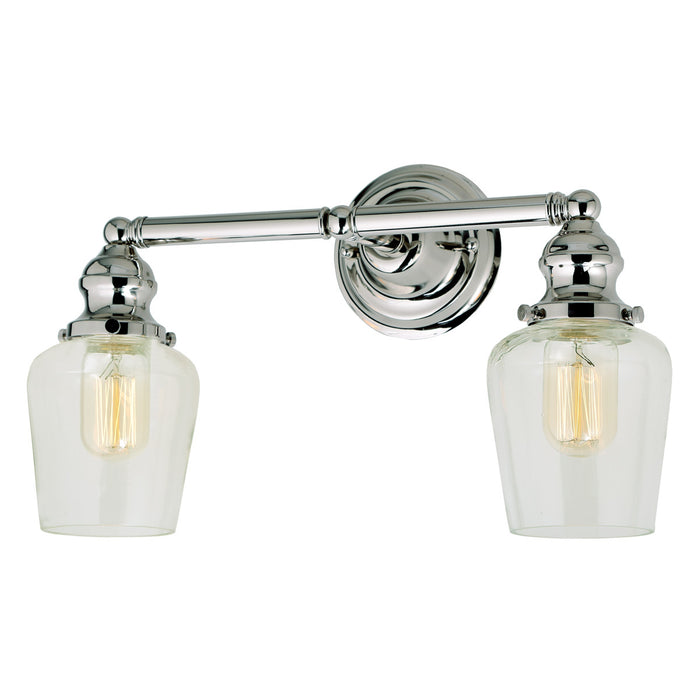 Central Park 2-Light Taytum Bathroom Wall Sconce in Polished Nickel