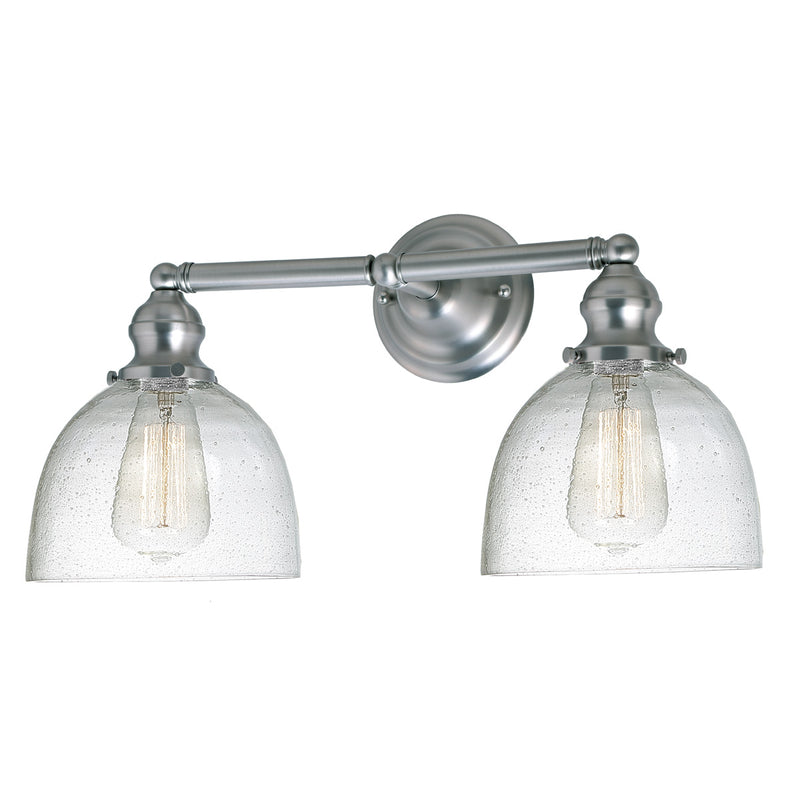 Central Park 2-Light Vida Bathroom Wall Sconce in Satin Nickel