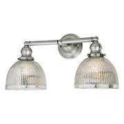 Central Park 2-Light Vida Bathroom Wall Sconce in Satin Nickel