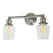 Central Park 2-Light Taytum Bathroom Wall Sconce in Satin Nickel