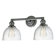 Central Park 2-Light Vida Bathroom Wall Sconce in Gun Metal