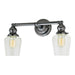 Central Park 2-Light Taytum Bathroom Wall Sconce in Gun Metal
