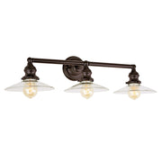 Central Park 3-Light Angelique Bathroom Wall Sconce in Oil Rubbed Bronze