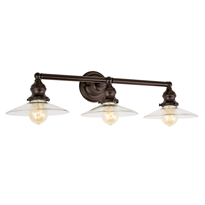 Central Park 3-Light Angelique Bathroom Wall Sconce in Oil Rubbed Bronze
