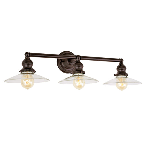 Central Park 3-Light Angelique Bathroom Wall Sconce in Oil Rubbed Bronze
