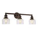 Central Park 3-Light Wrenley Bathroom Wall Sconce in Oil Rubbed Bronze