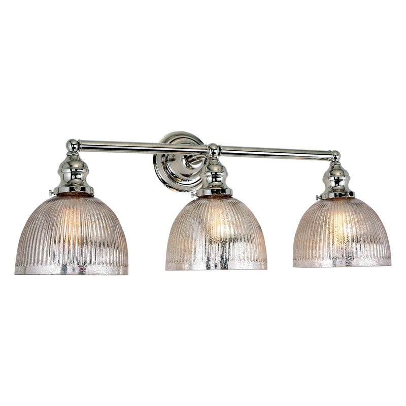 Central Park 3-Light Vida Bathroom Wall Sconce in Polished Nickel