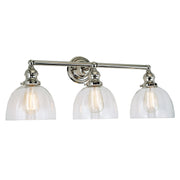 Central Park 3-Light Vida Bathroom Wall Sconce in Polished Nickel