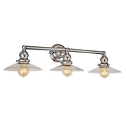 Central Park 3-Light Angelique Bathroom Wall Sconce in Satin Nickel