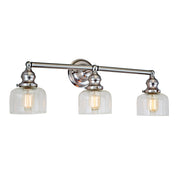 Central Park 3-Light Wrenley Bathroom Wall Sconce in Satin Nickel