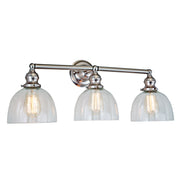 Central Park 3-Light Vida Bathroom Wall Sconce in Satin Nickel