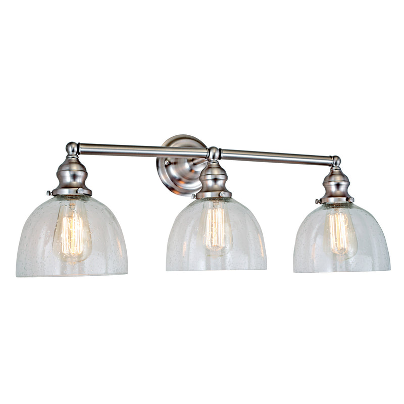 Central Park 3-Light Vida Bathroom Wall Sconce in Satin Nickel