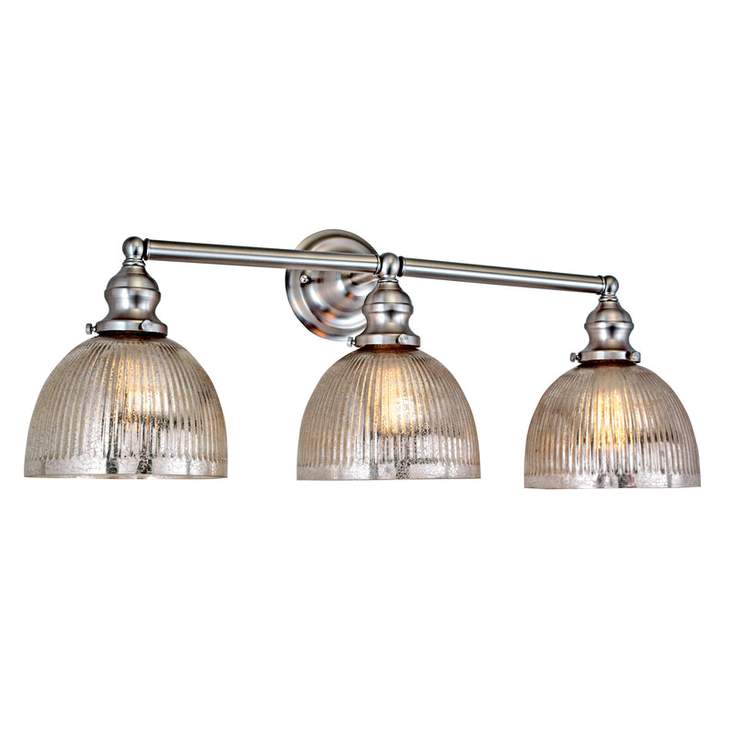 Central Park 3-Light Vida Bathroom Wall Sconce in Satin Nickel