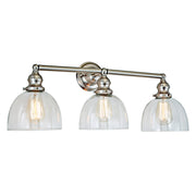 Central Park 3-Light Vida Bathroom Wall Sconce in Satin Nickel