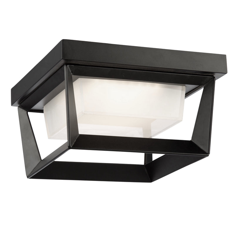 Waterbury LED Outdoor Flush Mount in Black
