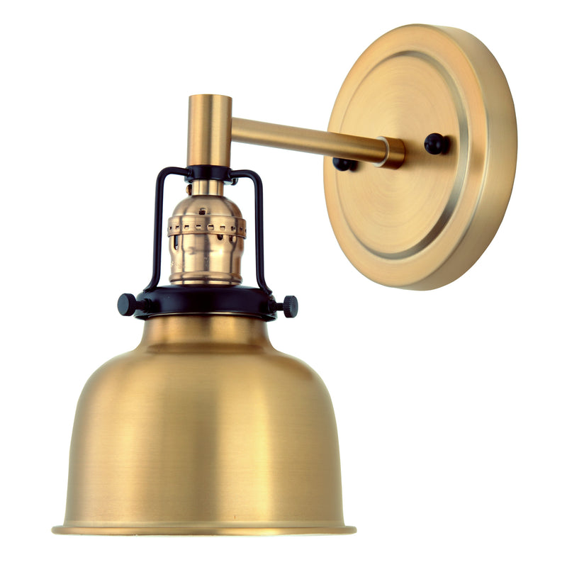 Uptown 1-Light Murphy Wall Sconce in Satin Brass