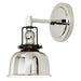Uptown 1-Light Murphy Wall Sconce in Polished Nickel