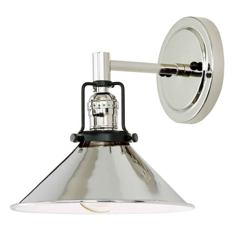 Uptown 1-Light Arleth Wall Sconce in Polished Nickel