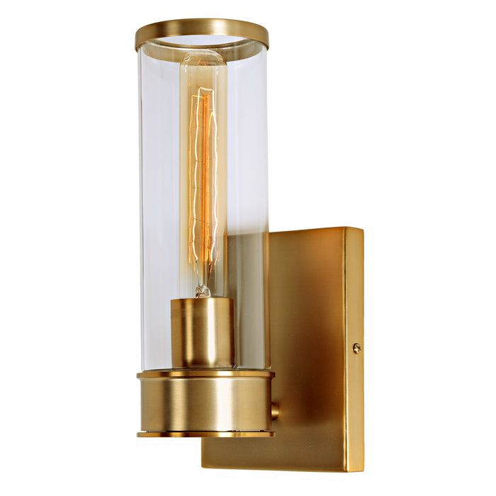 Ezra 1-Light Wall Sconce  in Satin Brass