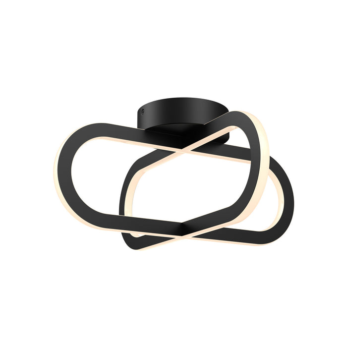 One Light Flush Mount in Black