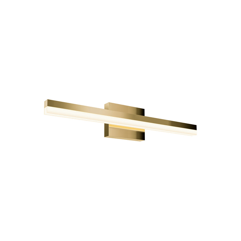 LED Linear Vanity Light in Brushed Brass