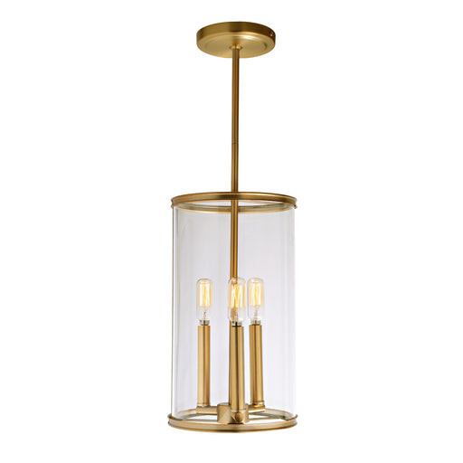 Ezra 3-Light Pendant in Satin Brass