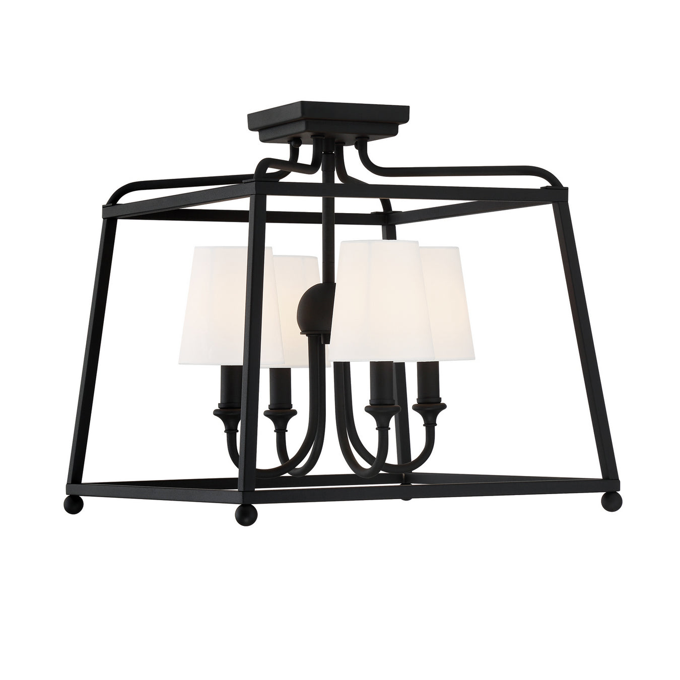 Sylvan 4-Light Ceiling Mount in Black Forged by Crystorama - MPN 2243-BF