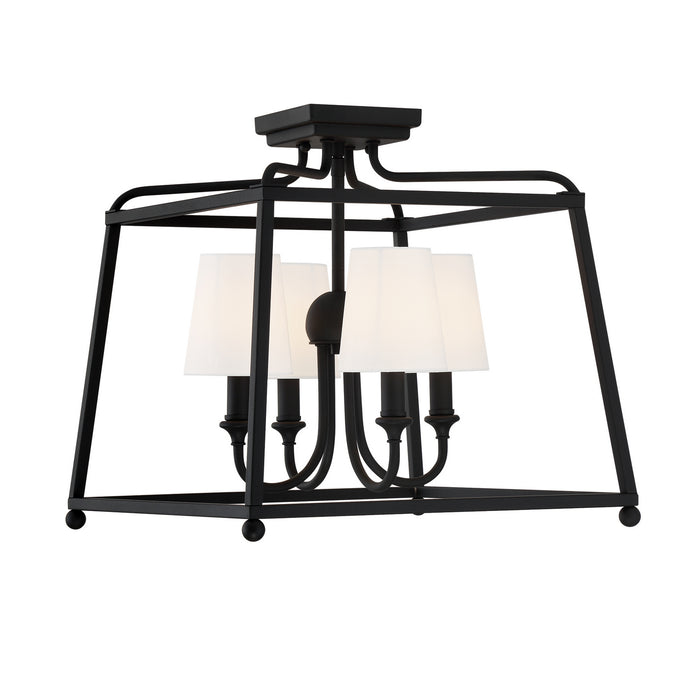 Sylvan 4-Light Ceiling Mount in Black Forged by Crystorama - MPN 2243-BF